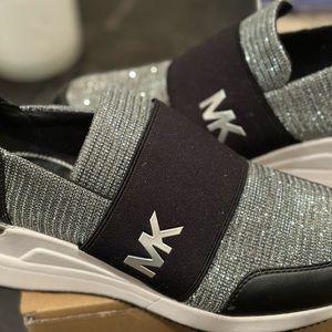 Michael Kors glitter wedge shoe